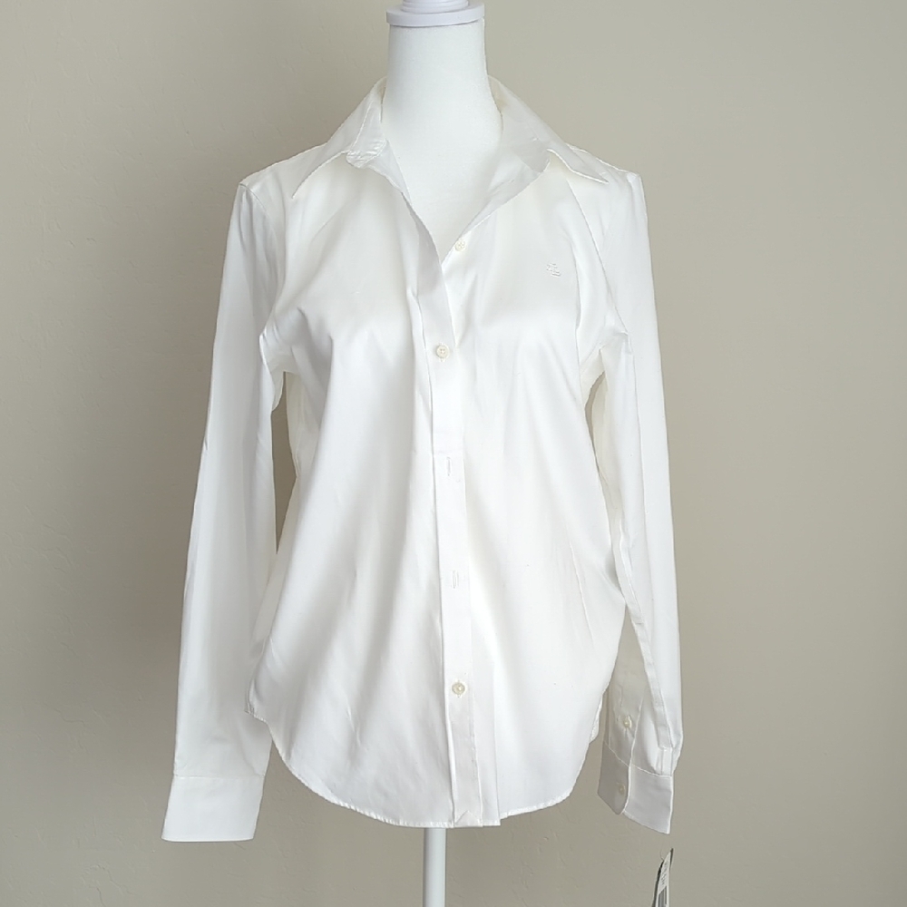 Ralph Lauren NEW White Button Down Shirt, S